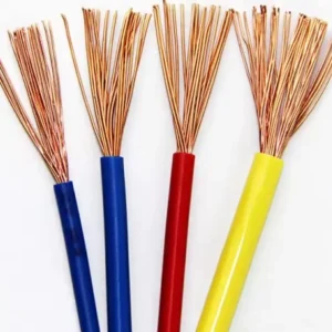 Multi-colored stranded copper core wires, electrical wiring function & conductivity