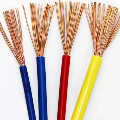 Multi-colored stranded copper core wires, electrical wiring function & conductivity