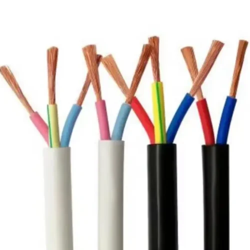 Multiple multi-core cables, white/black sheaths, multi-color cores for electrical wiring