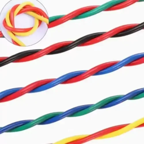 Multi-color twisted pair cable set, twisted structure for electrical wiring function classification