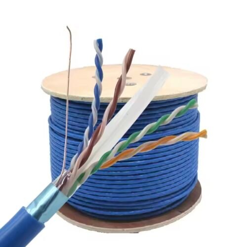 Shielded twisted pair network cable spool