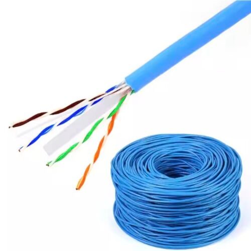 Blue sheath twisted pair network cable spool