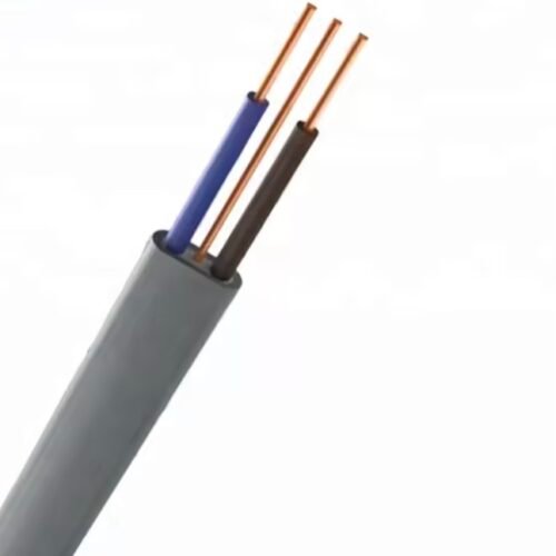 Gray sheath twin-core flexible flat cable